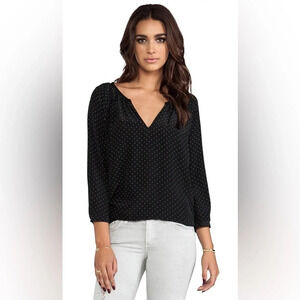 REVOLVE JOIE Silk Balisa Popover Polka Dot Blouse Size‎ XS
